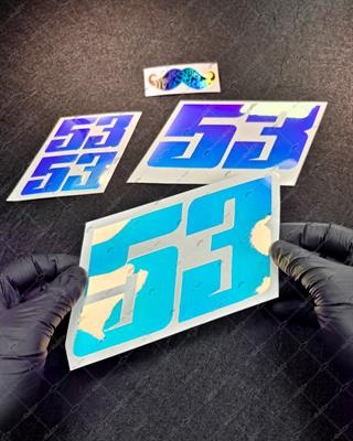 PRS27 Mavi Mor Renk Geçişli Custom Numara Seti