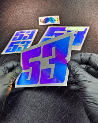 PRS27 Mavi Mor Renk Geçişli Custom Numara Seti