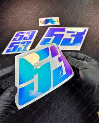 PRS27 Mavi Mor Renk Geçişli Custom Numara Seti