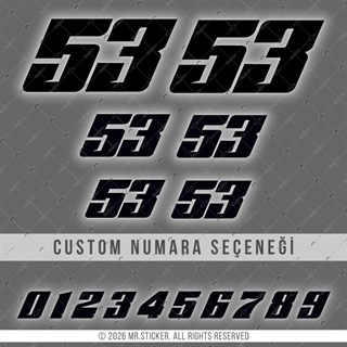 PRS29 Siyah Reflektif Custom Numara Seti