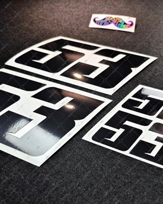 PRS29 Siyah Reflektif Custom Numara Seti