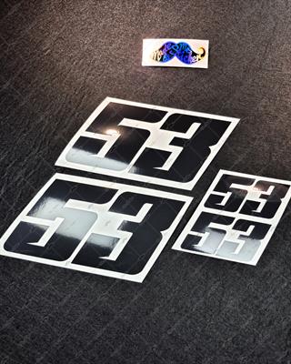 PRS29 Siyah Reflektif Custom Numara Seti