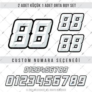 PRS3 Reflektif Kisiye Ozel Yaris Numarasi Seti