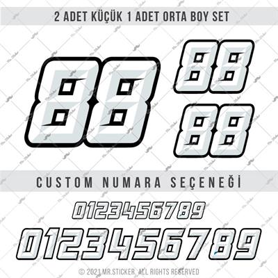 PRS3 Reflektif Kisiye Ozel Yaris Numarasi Seti