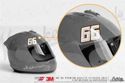 PRS8 Turuncu Renkli Yaris Numarasi Seti