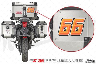 PRS8 Turuncu Renkli Yaris Numarasi Seti