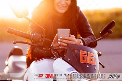 PRS8 Turuncu Renkli Yaris Numarasi Seti