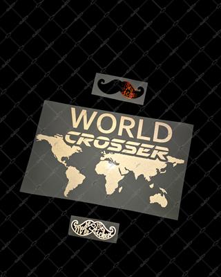 RFBK11 Siyah Reflektif World Crosser (Dunyayi Gezen) Etiketi