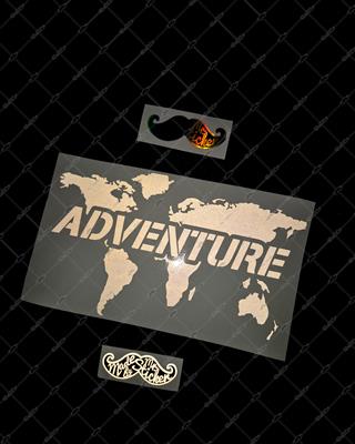 RFBK13 Siyah Reflektif Adventure Yazili Dunya Haritasi