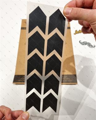 RFBK3 Siyah Reflektif Canta Serit Etiketi Ikili Set V1