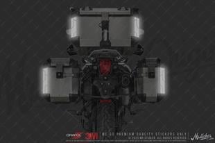 RFBK38 Siyah Reflektif Canta Serit Etiketi Ikili Set V3