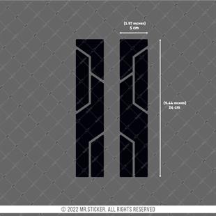 RFBK38 Siyah Reflektif Canta Serit Etiketi Ikili Set V3