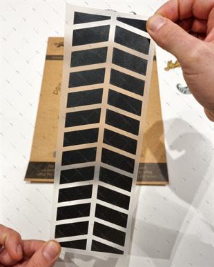 RFBK4 Siyah Reflektif Canta Serit Etiketi Ikili Set V2