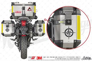 RFBK45 Siyah Reflektif Pusula Etiketi