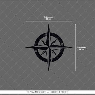 RFBK45 Siyah Reflektif Pusula Etiketi