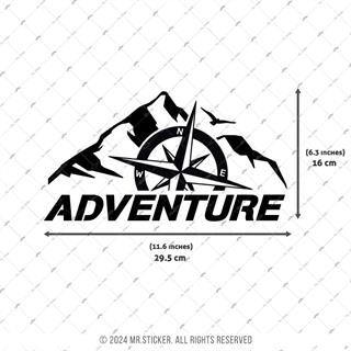 RFBK46 Siyah Reflektif Adventure Yazılı Sticker