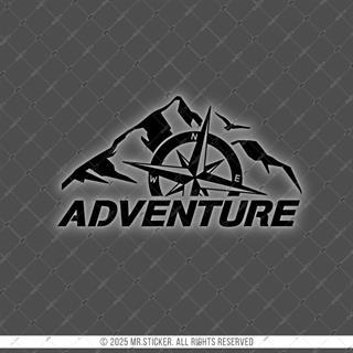 RFBK46 Siyah Reflektif Adventure Yazılı Sticker