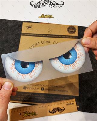 RFHLM100 Reflektif Kızgın Bakan Gözler - Mavi Renk