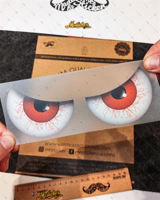 RFHLM101 Reflektif Kızgın Bakan Gözler - Kırmızı Renk