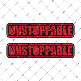 RFHLM134 Reflektif Durdurulamaz (Unstoppable) Yazili Etiket 2li Set