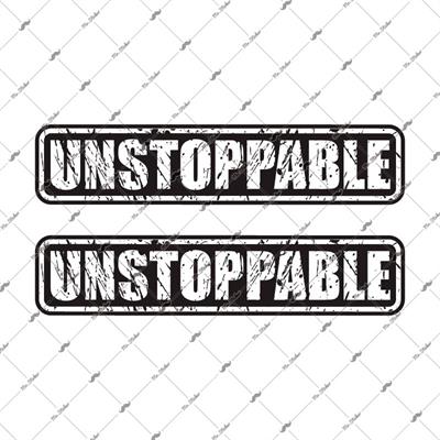 RFHLM134 Reflektif Durdurulamaz (Unstoppable) Yazili Etiket 2li Set