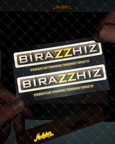 RFHLM163 Reflektif Biraz Hiz Yazili Etiket 2li Set