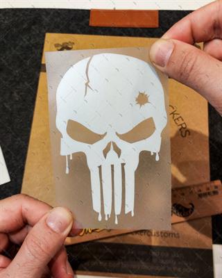 RFHLM170 Reflektif SS Kurukafa Etiketi - Tam Reflektif