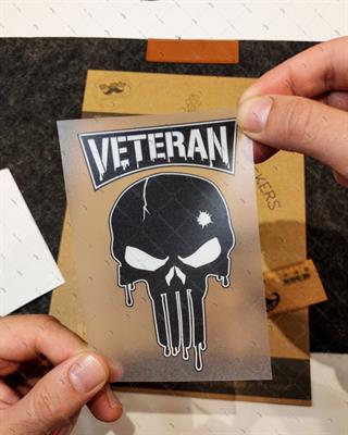 RFHLM172 Reflektif Veteran SS Kurukafa Etiketi