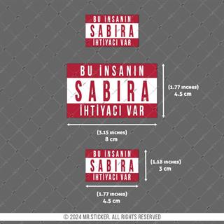 RFHLM195 Reflektif Sabira Ihtiyaci Var Yazili Etiket Seti