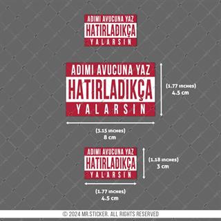 RFHLM197 Reflektif Adimi Avucuna Yaz Yazili Etiket Seti