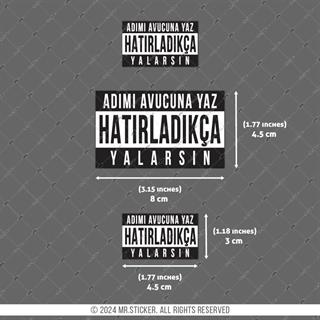 RFHLM197 Reflektif Adimi Avucuna Yaz Yazili Etiket Seti