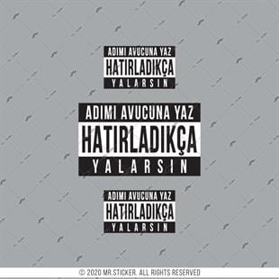 RFHLM197 Reflektif Adimi Avucuna Yaz Yazili Etiket Seti