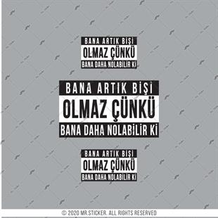 RFHLM199 Reflektif Bana Bisi Olmaz Yazili Etiket Seti