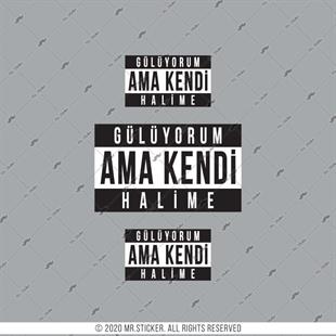 RFHLM200 Reflektif Guluyorum Halime Yazili Etiket Seti