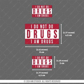 RFHLM201 Reflektif I Dont Do Drugs Yazili Etiket Seti