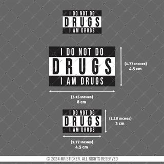 RFHLM201 Reflektif I Dont Do Drugs Yazili Etiket Seti