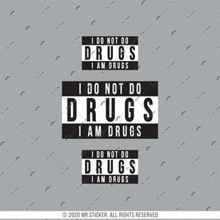 RFHLM201 Reflektif I Dont Do Drugs Yazili Etiket Seti