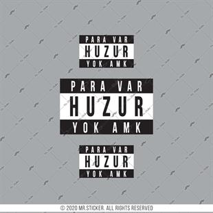 RFHLM202 Reflektif Para Var Huzur Yok Yazili Etiket Seti