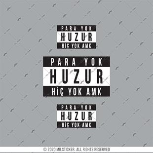 RFHLM204 Reflektif Para Yok Huzur Yok Yazili Etiket Seti