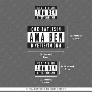 RFHLM206 Reflektif Cok Tatlısın Yazili Etiket Seti