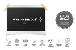 RFHLM221 Reflektif Why So Serious Yazili Kask Vizoru Etiketi