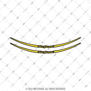 RFHLM225 Vespa Uyumlu Reflektif Sei Giorni Yazili Jant Etiketi Ikili Set