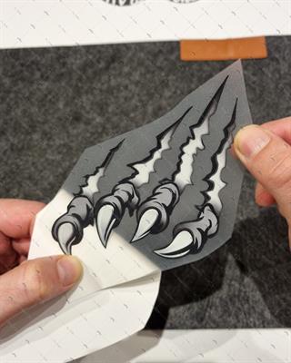 RFHLM233 Reflektif Pence İzi Etiketi Beyaz Gri Renk