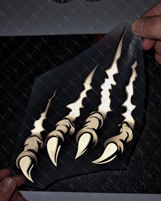 RFHLM233 Reflektif Pence İzi Etiketi Beyaz Gri Renk