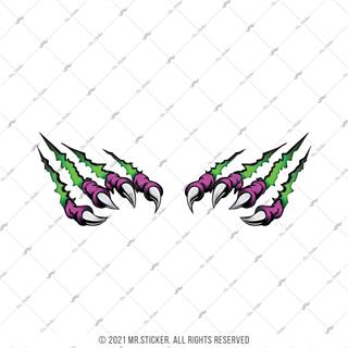 RFHLM234 Reflektif Pence İzi Etiketi Mor Yesil Renk