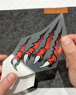 RFHLM235 Reflektif Pence İzi Etiketi Kan Kirmizi Renk