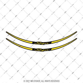 RFHLM236 Renk Secenekli Vespa Uyumlu Reflektif Super Yazili Jant Etiketi Ikili Set