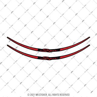 RFHLM236 Renk Secenekli Vespa Uyumlu Reflektif Super Yazili Jant Etiketi Ikili Set