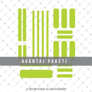 RFHLM267 Reflektif Yeşil Şerit Seti 47 Parça