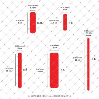 RFHLM268 Reflektif Kırmızı Şerit Seti 47 Parça